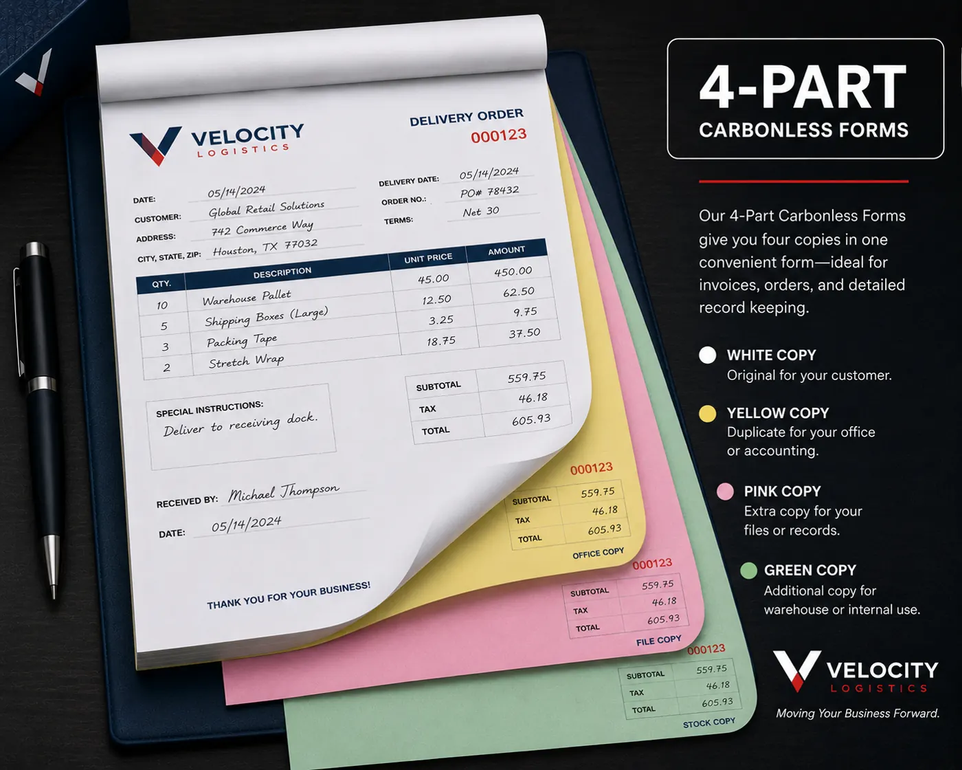 4-Part Carbonless Forms
