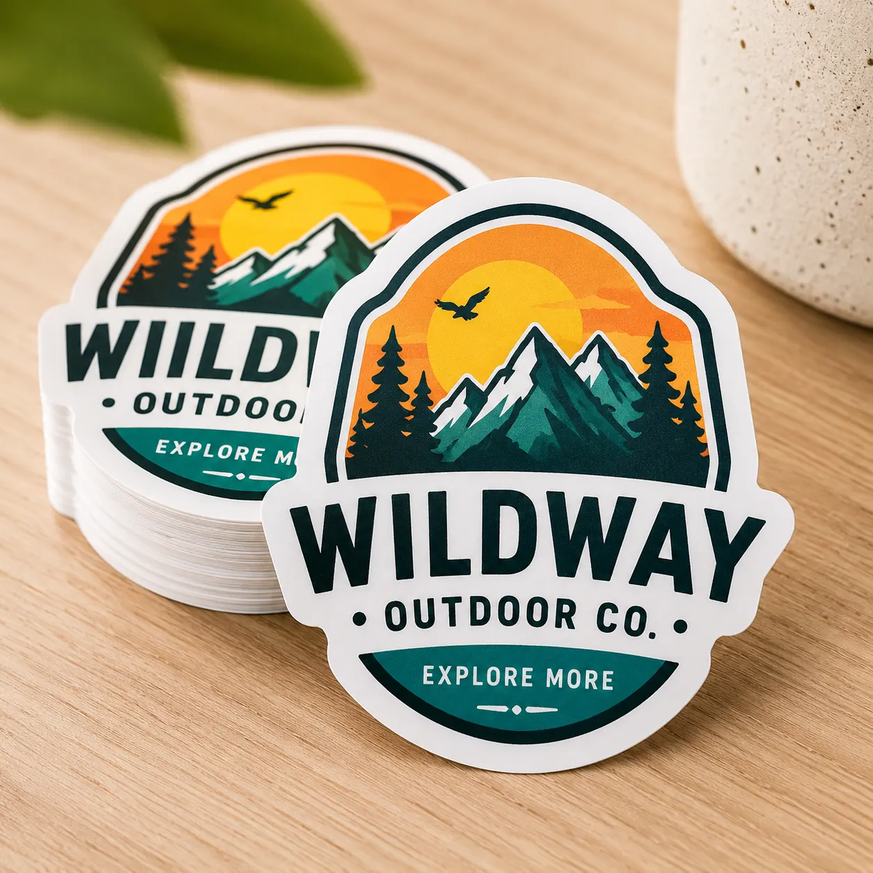 Die Cut White Vinyl Stickers