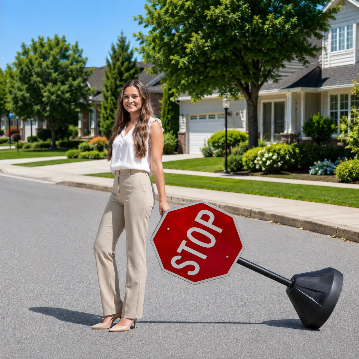 Tip N Roll Portable Pole Sign