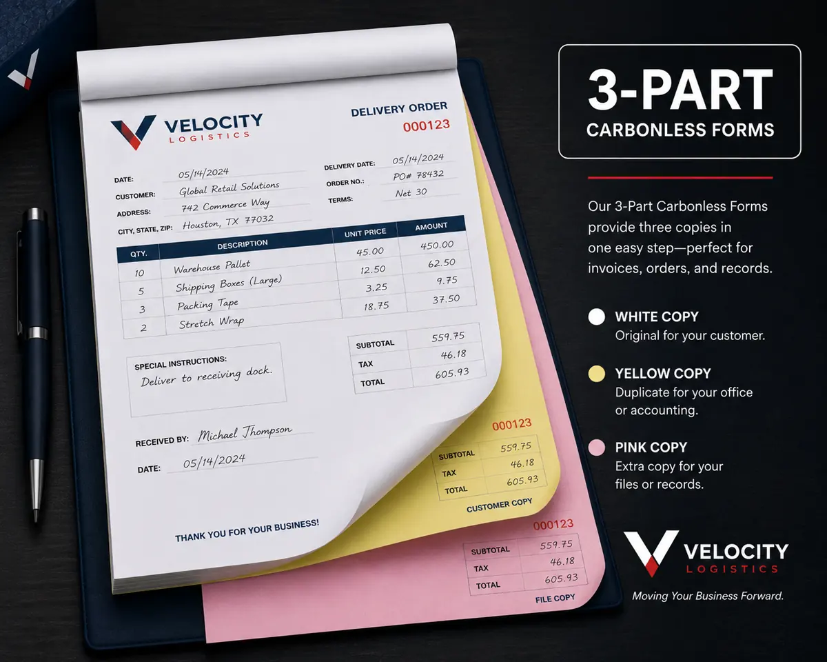 3-Part Carbonless Forms