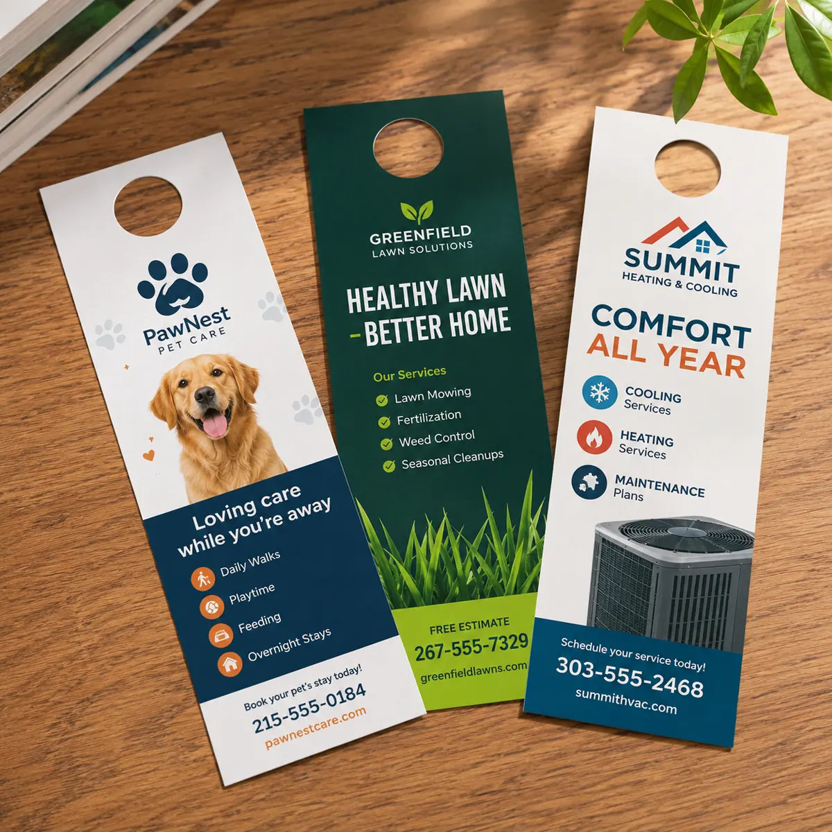 Door Hangers Uncoated Card Stock