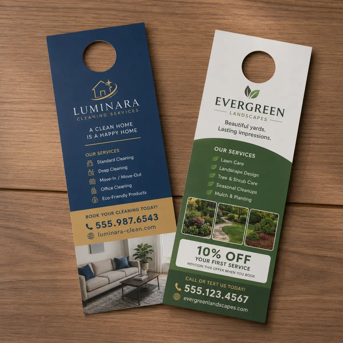 Door Hangers with Matte Finish