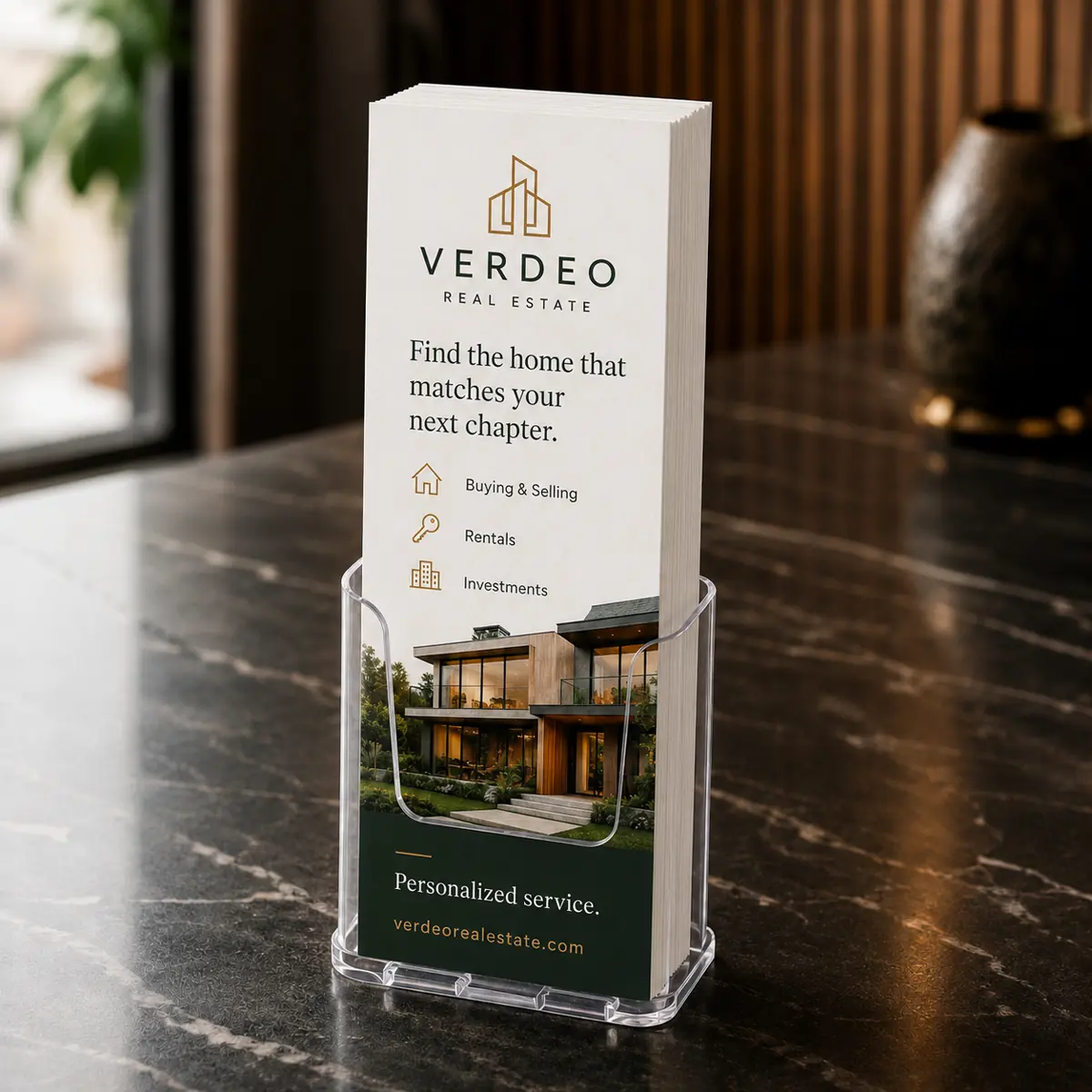 Rack Cards with Matte Finish