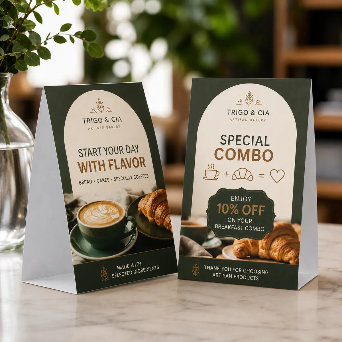 Table Tents with Matte Finish