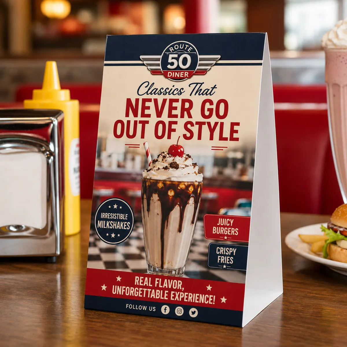 Table Tents with UV Coating