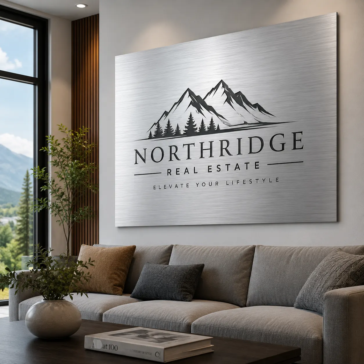 Brushed Aluminum Signs